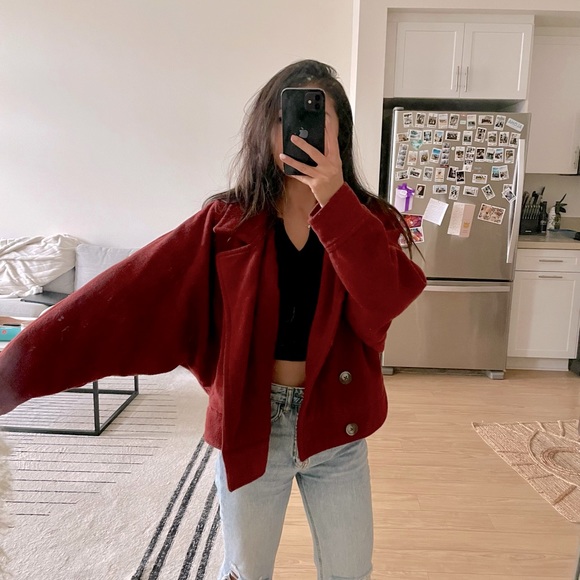 Free People Bella Dolman Wool Coat in Terra Cotta - Picture 4 of 7